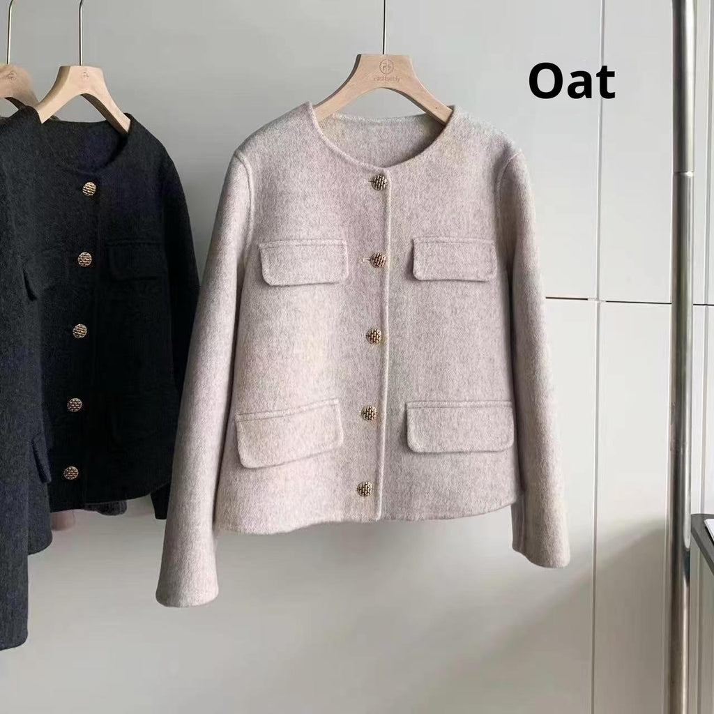 Casual All-matching Graceful Fashion Long Sleeve Solid Color Top