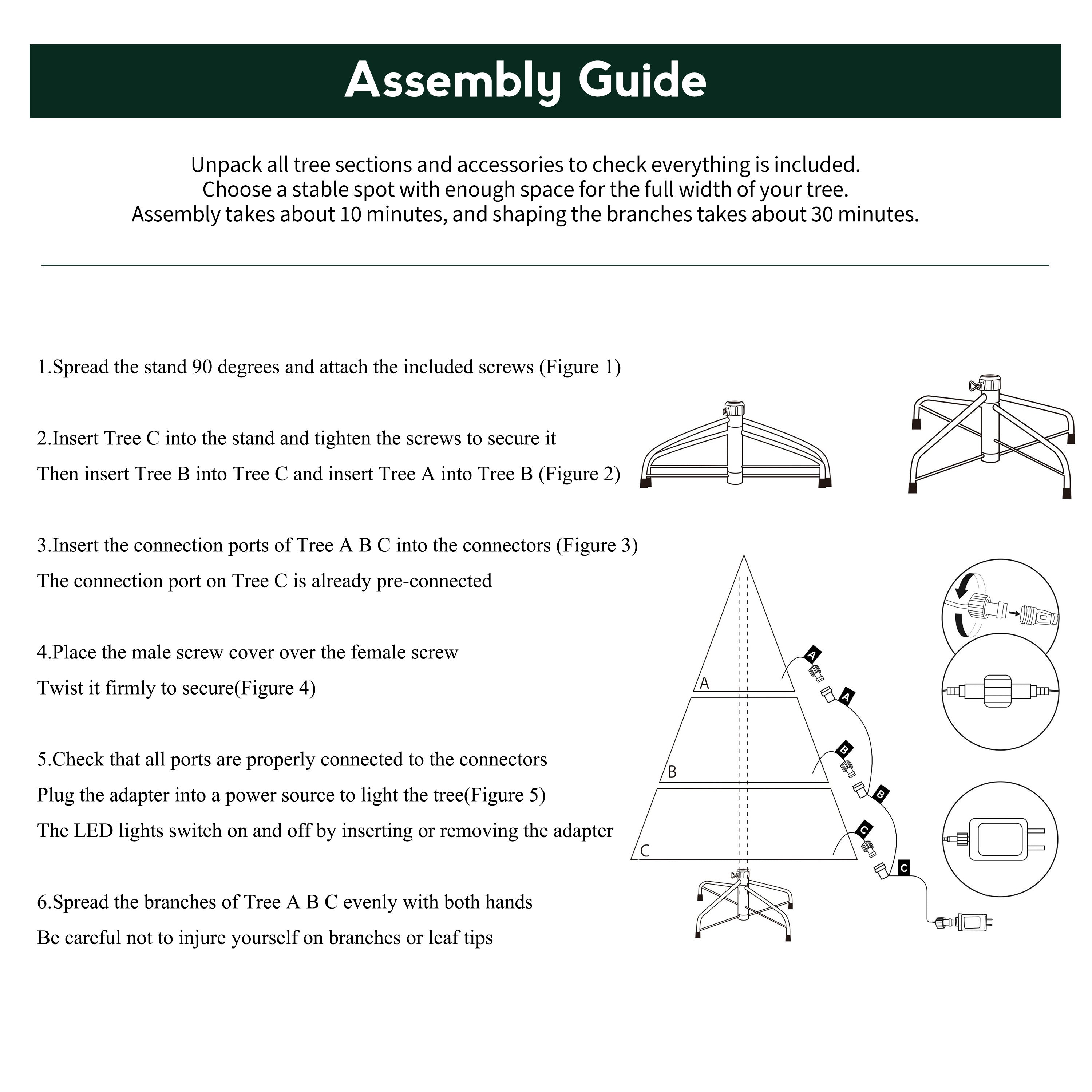 Colorado Blue Spruce 7.5ft Christmas Tree Pre-Lit Artificial Full With 4,076 Branch Tips & 1,518 Low-Voltage Warm LED Lights, Foldable Stand & Realistic Flame-Resistant Branches