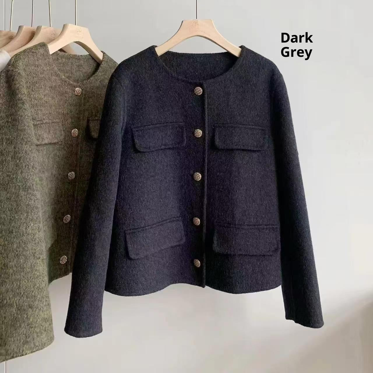 Casual All-matching Graceful Fashion Long Sleeve Solid Color Top