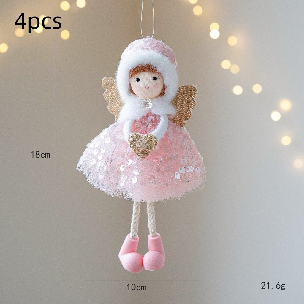 Christmas Winter Mesh Angel Big Eyes Girl Pendant