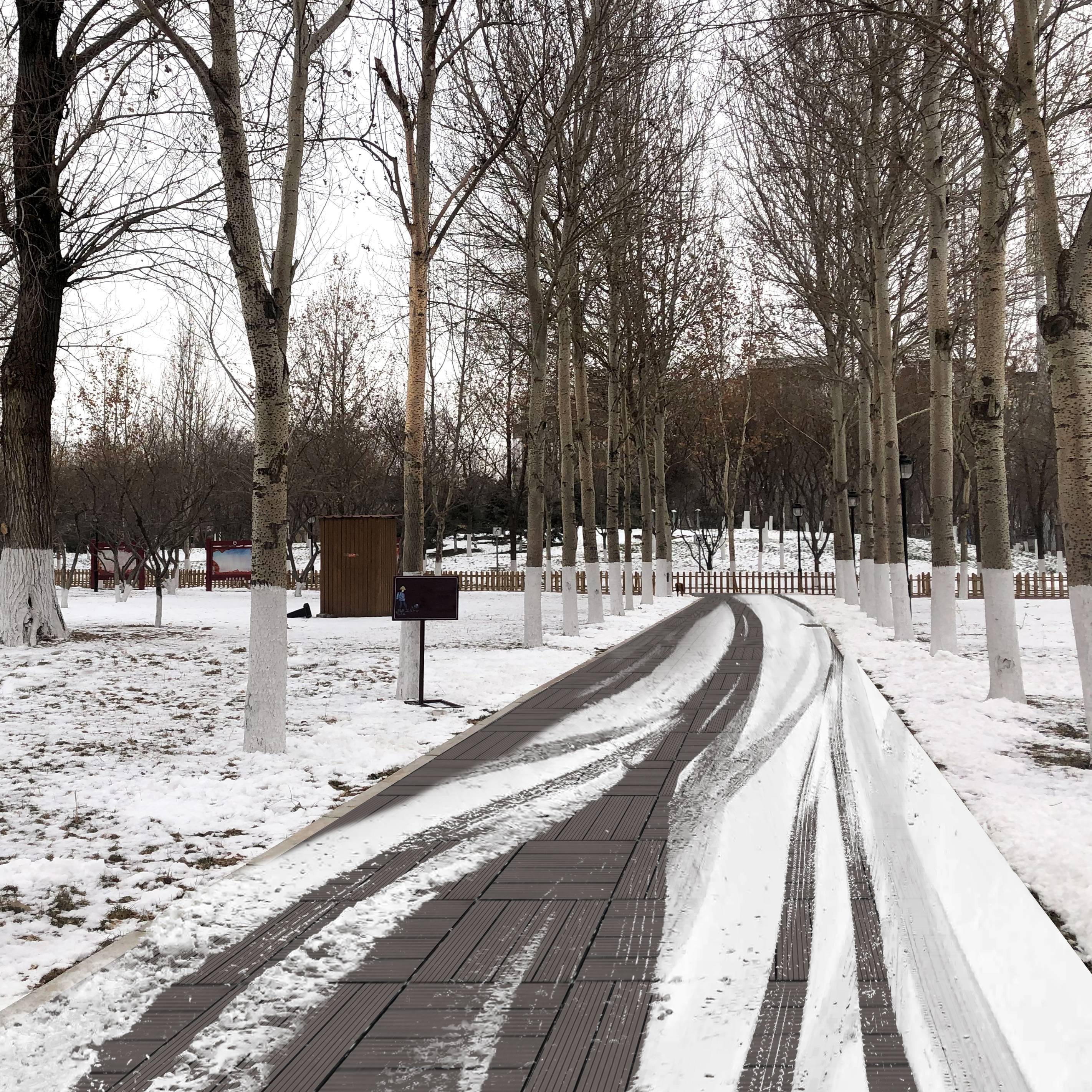 Wood Plastic Composite Deck Tiles Set Of 20, Sustainable FSC Composite Decking Resist Rust, Water, Weather, Easy To DIY & Maintain, Ideal For Patios, Balconies, Rooftops, Light Gray