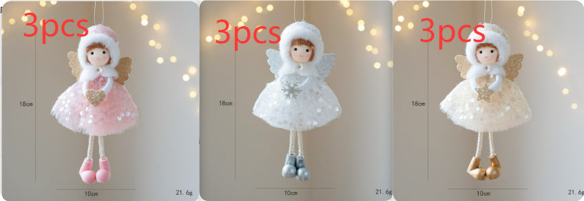 Christmas Winter Mesh Angel Big Eyes Girl Pendant