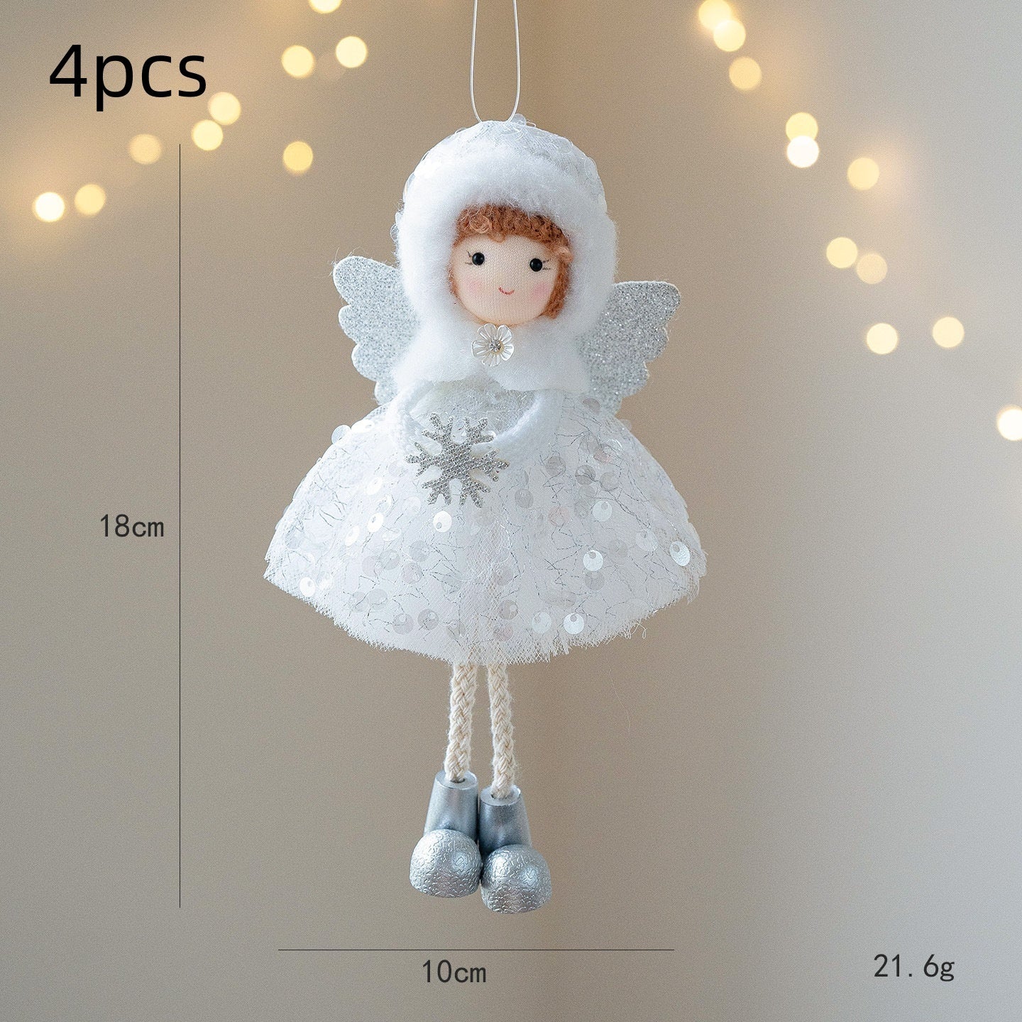 Christmas Winter Mesh Angel Big Eyes Girl Pendant