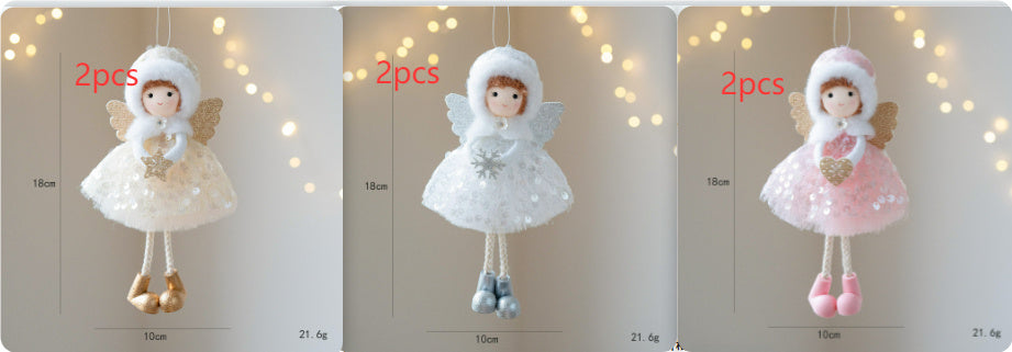 Christmas Winter Mesh Angel Big Eyes Girl Pendant